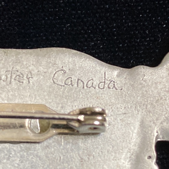 🖤1980s💕SEAGULL PEWTER CANADA cow brooch - Picture 9 of 11